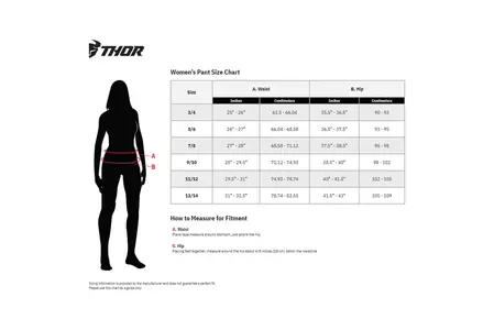 Thor Sector Minimal γυναικείο παντελόνι cross enduro μαύρο/ροζ 11/12-4