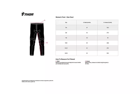 Thor Sector Disguise pantaloni de enduro cross pentru femei gri/roz 7/8-5