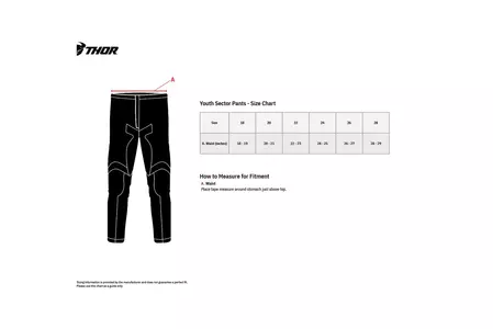 Thor Junior Sector Gnar pantaloni de enduro cross negru/alb 26-5