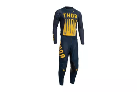Thor Pulse Vapor jersey cross enduro sweatshirt marineblauw/geel M-2