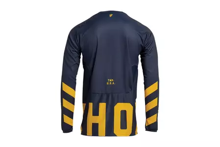 Thor Pulse Vapor тениска за крос ендуро тъмно синьо/жълто M-3