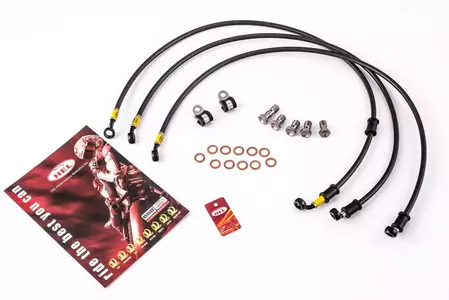 HEL Satz Typ S (3 Stück) Stahlflex-Bremsleitungen vorne Yamaha XJ 600 84-91-5