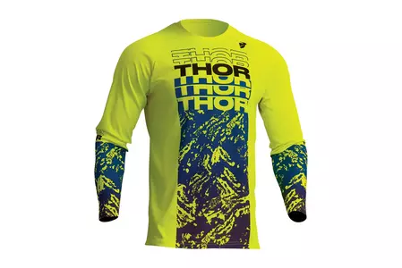Thor Sector Atlas koszulka bluza cross enduro żółty fluo/niebieski