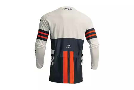 Thor Pulse Combat trikotažiniai marškinėliai enduro krosui tamsiai mėlyna/balta M-2