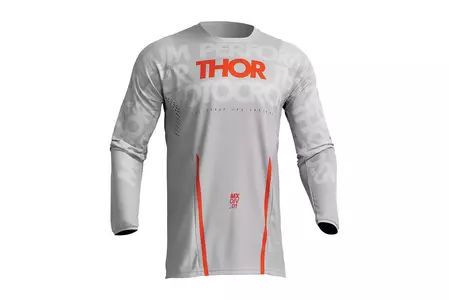 Thor Pulse Mono тениска за крос ендуро сиво/оранжево L-1