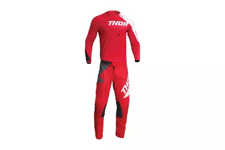 Thor Sector Edge тениска за крос ендуро червено/бяло S-2