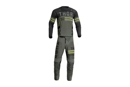 Thor Junior Pulse Combat cross enduro jersey green/black L-3