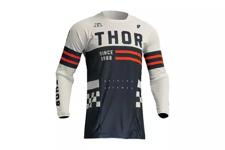 Thor Junior Pulse Combat marškinėliai kros enduro džemperis tamsiai mėlyna/balta M-1