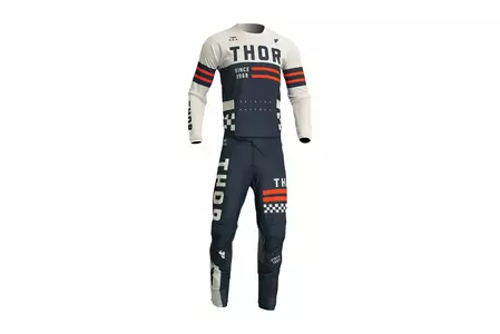 Thor Junior Pulse Combat тениска за крос ендуро тъмно синьо/бяло M-4