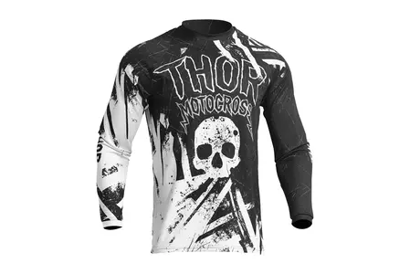 Thor Junior Sector Gnar jersey cross enduro majica črna/bela L - 2912-2225