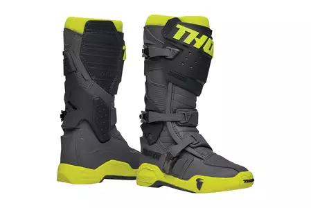 Thor Radial cross enduro topánky grey/yellow fluo 10-1