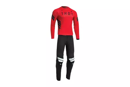 Thor Assist MTB biciklističke hlače crno bijele 32-6