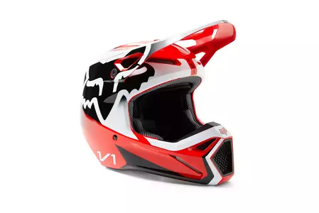 Casco Moto Fox V1 Fluo Rojo M-1