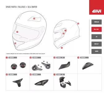Kinstuk voor Givi Sniper-helm - Z2457R