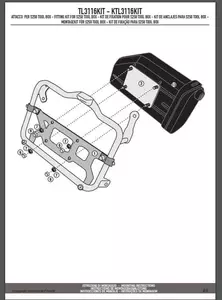 Монтаж на куфарче за инструменти Givi S250 за страничен багажник PL3116 Suzuki V-Strom 250 17-18-1