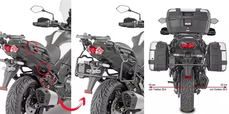 Givi PLR4126 Monokey Retro Fit Kawasaki Versys 1000 19-22 stranski prtljažnik - PLR4126
