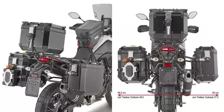 Givi PLO2145CAM ONE-FIT CAM sānu bagāžnieka bagāžnieks Yamaha Tenere 700 '19 - PLO2145CAM
