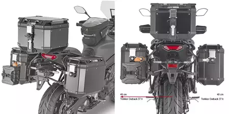 Stelaż kufrów bocznych Givi PLO2159CAM ONE-FIT CAM Yamaha Tracer 9 '21 - PLO2159CAM