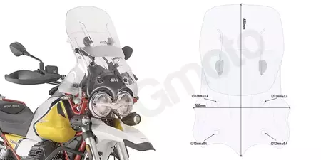 Givi dodatek prozorno vetrobransko steklo nastavljivo Moto Guzzi V85 TT 19-20 - AF8203