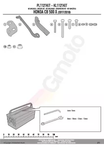 Zestaw montażowy stelaży bocznych Givi PL1121KIT Honda CB 500 X 17-18-1