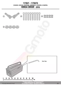 Zestaw montażowy stelaży bocznych Givi 1173KIT Honda CB 650 R 19-20 - 1173KIT