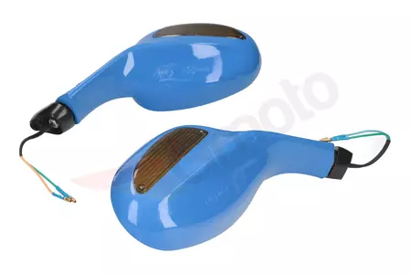 Specchietti con indicatori di direzione blu QT-4 - 76579