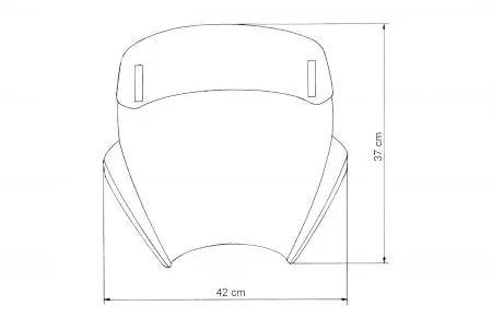 Variotouringscreen para motos naked tintado, 350x410mm, Honda