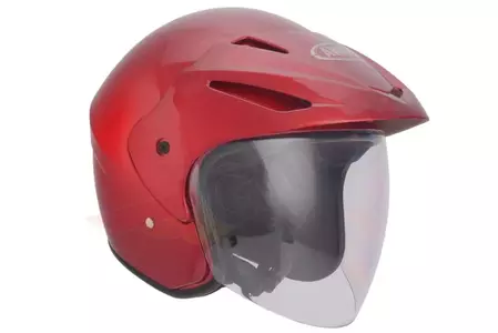 Awina casco de moto abierto con visera TN-8616 rojo M-1