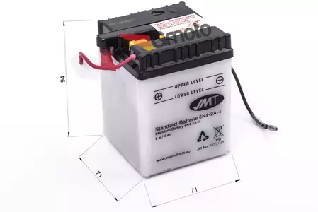 Akumulator standardowy 6V 4Ah JMT 6N4-2A-4-3