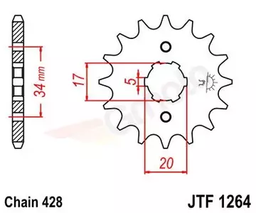 Kit de acionamento Honda CBR 125 R 04-10 DID JT-2