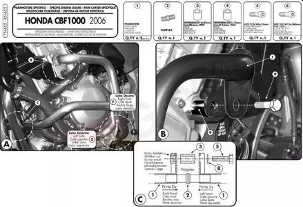 Gmole osłony silnika TN452 Honda CBF 1000 ABS Givi 2006-2009-2