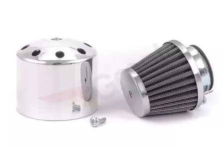 Vzduchový filter 42 mm chróm veľký-4