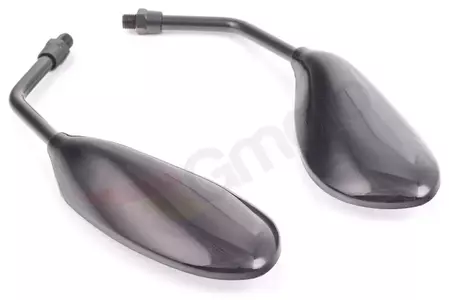 Zwarte ovale spiegels M10 KPL rechtse draad-2