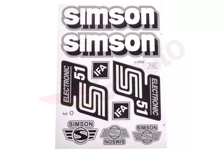 Sada elektronických nálepek Simson S51 N