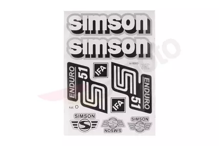 Комплект стикери Simson S51 Enduro