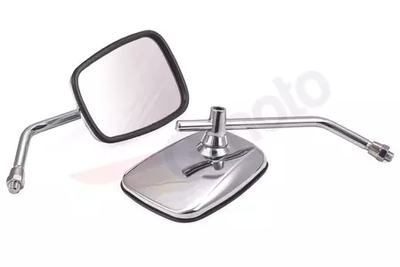 M10 chopper rechthoekige spiegels chroom - 81417