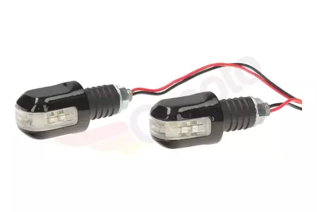LED-indikatorer liten svart kpl-2