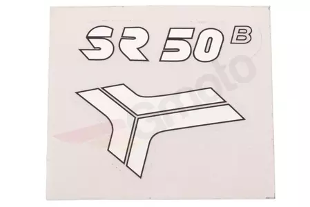 Αυτοκόλλητο ανεμοθραύστη λευκό Simson SR50 Skuter