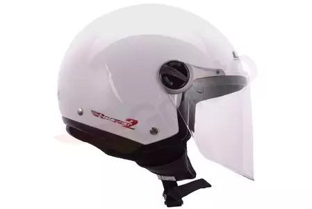 LS2 OF560 Rocket II casco de moto abierto blanco brillo L-2