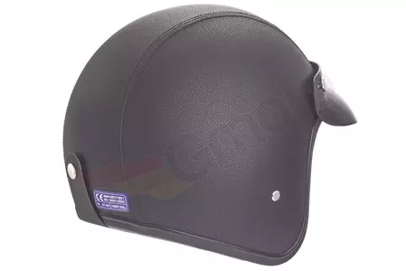 Awina moto casco abierto TN8658 cuero negro XS-3