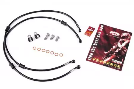 HEL set tipo P (2 pezzi) tubi freno anteriori/posteriori in treccia d'acciaio Ducati Monster 600-5