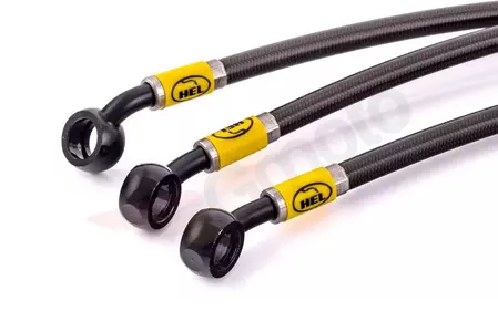 HEL conjunto de cabos de travão dianteiros/traseiros entrançados em aço tipo S (4 peças) Honda CBX 750
