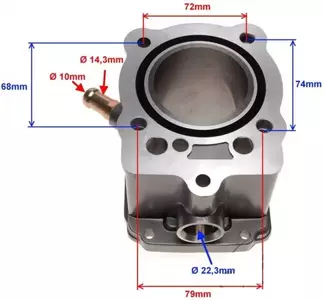 Cilindro de líquido Loncin 150 completo de 62 mm-3