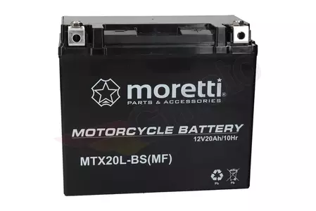 Gelbatterij 12V 20Ah Moretti YTX20L-BS-2