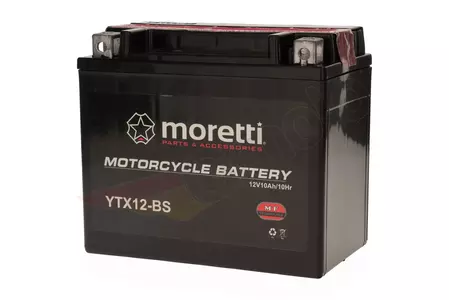 Batería Moretti YTX12-BS de 12 V y 10 Ah sin mantenimiento-2