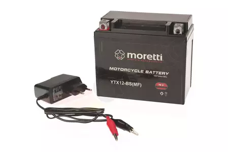 Akumulator żelowy 12V 12 Ah Moretti YTX12-BS + ładowarka
