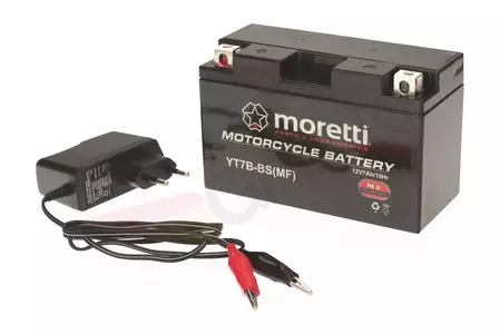 Bateria de gel 12V 6,5Ah Moretti YT7B-BS + carregador
