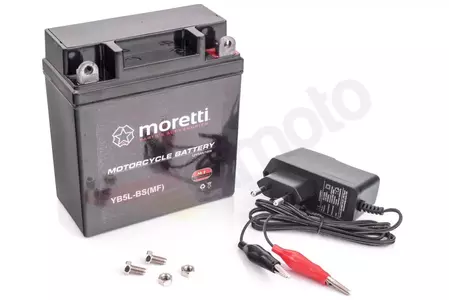 Gélová batéria 12V 5 Ah Moretti YB5L-BS + nabíjačka