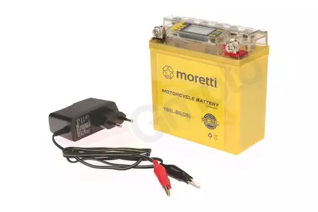 Akumulator żelowy 12V 5 Ah Moretti YB5L-BS + ładowarka