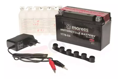 Moretti 12V 6.5Ah YT7B-BS batteri + laddare-1